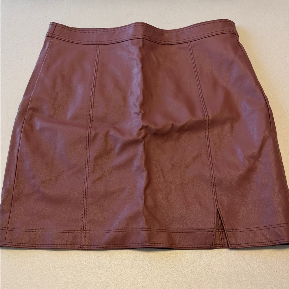 Shinestar Faux Leather Mini Skirt